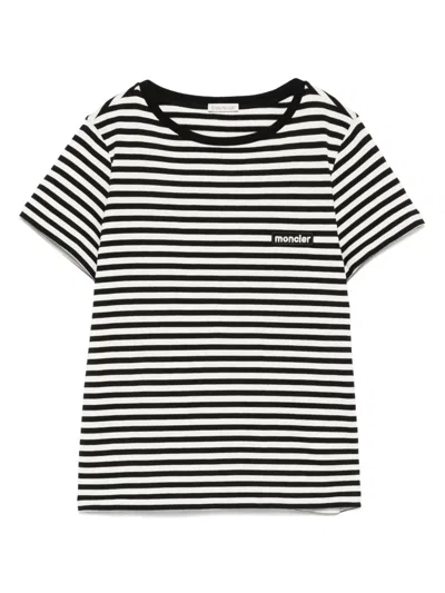 Moncler Cotton Crew-neck T-shirt In Black