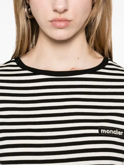 Moncler Cotton Crew-neck T-shirt In Black