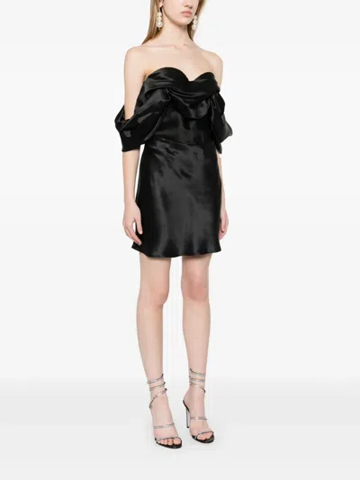 Giuseppe Di Morabito Silk Mini Dress In Black