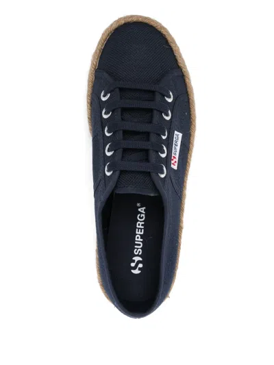 Superga Woman Espadrilles Navy Size 8.5 Textile Fibers In Blue