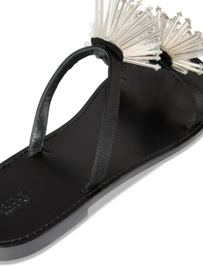Pucci Embroidered Slides In Black