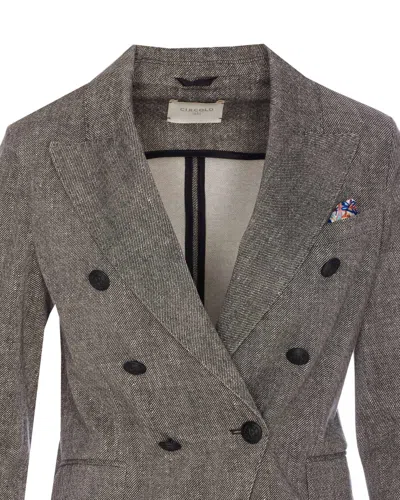 Circolo 1901 Double Breasted Buttons Closure Jacket In Gray