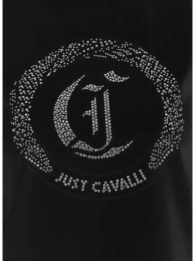 Just Cavalli Logo-embellished T-shirt In Black