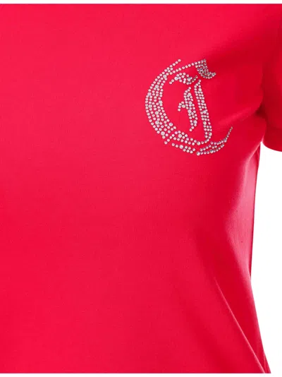 Just Cavalli Logo-embellished T-shirt In Pink