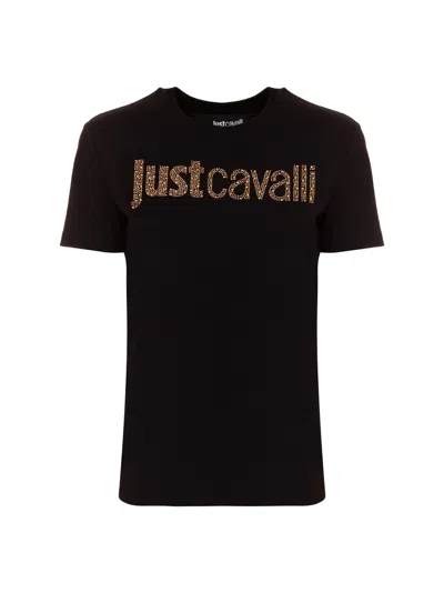 Just Cavalli Logo T-shirt In Black