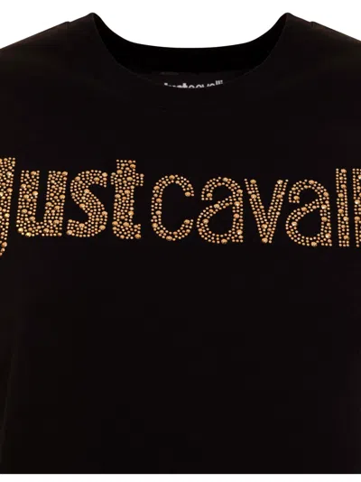 Just Cavalli Logo T-shirt In Black
