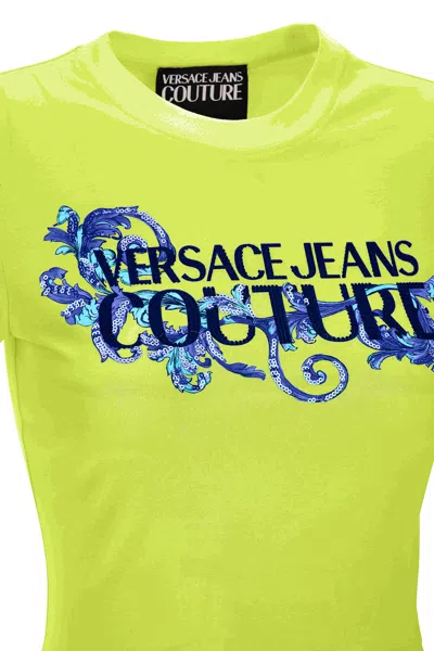 Versace Jeans Couture T-shirt  Woman Color Green In Green