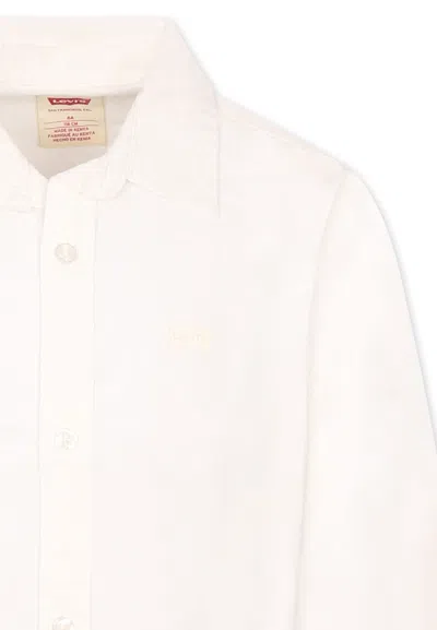 Levi's White Shirt For Boy With Logo In White