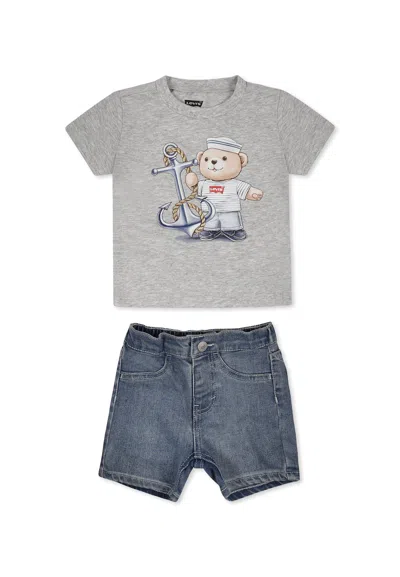 Levi's Multicolor Suit For Baby Boy With Bear In Multicolor