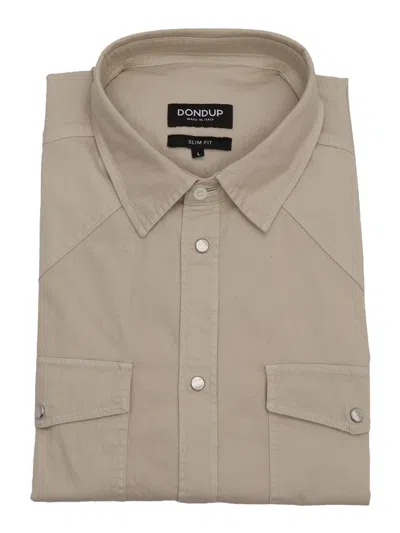 Dondup Long-sleeve Shirt In Neutral