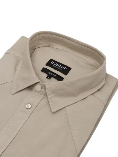 Dondup Long-sleeve Shirt In Neutral