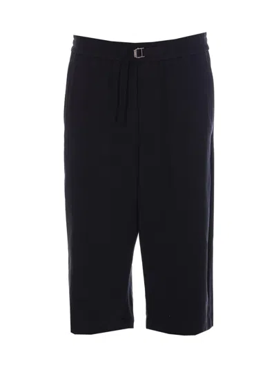 Ami Alexandre Mattiussi Ami Paris Loose Elasticated Large Bermuda In Black