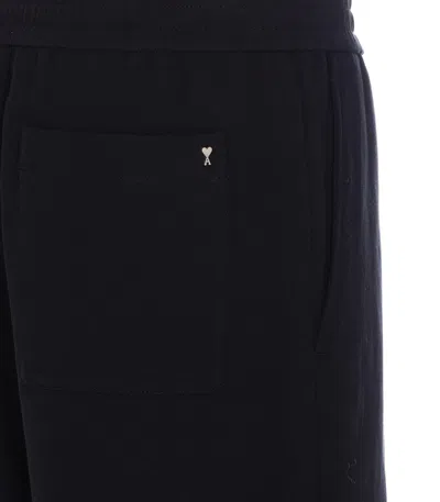Ami Alexandre Mattiussi Ami Paris Loose Elasticated Large Bermuda In Black