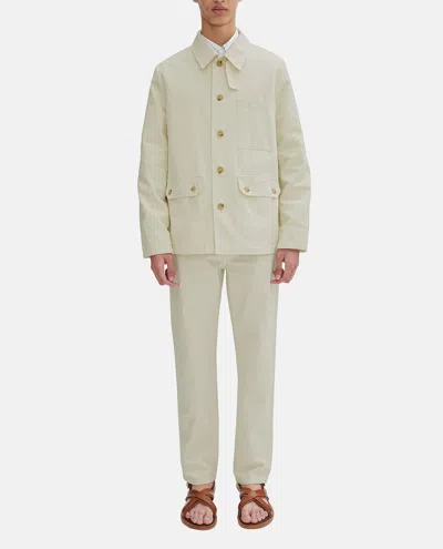Apc A.p.c. Long-sleeved Button-up Jacket In White