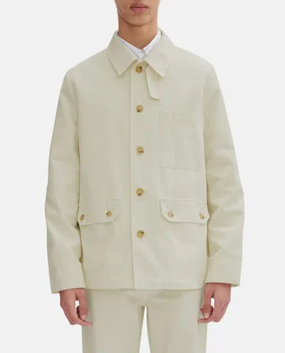 Apc A.p.c. Long-sleeved Button-up Jacket In White