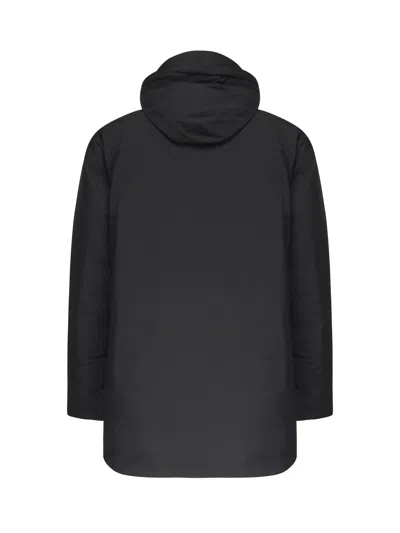Save The Duck Hooded Zip-fastening Coat In Black