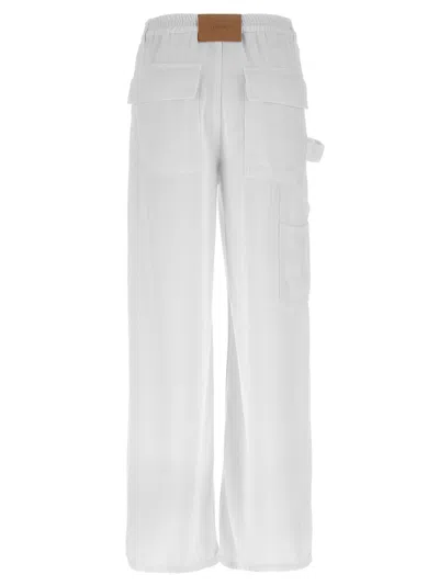 Nude White Cargo Pants In White