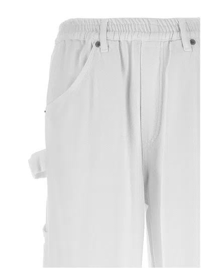 Nude White Cargo Pants In White