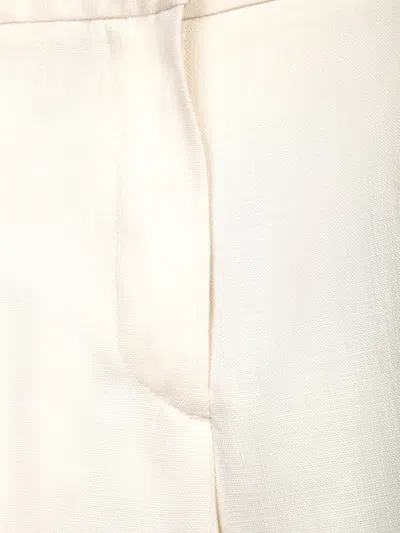 Msgm Straight Concealed Trousers In White