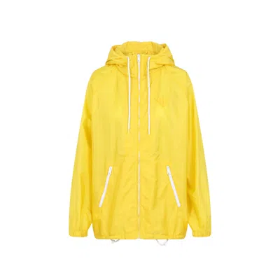 Prada Yellow Raincoat In Lightweight Re-nylon In Cedro