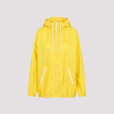 Prada Yellow Raincoat In Lightweight Re-nylon In Cedro