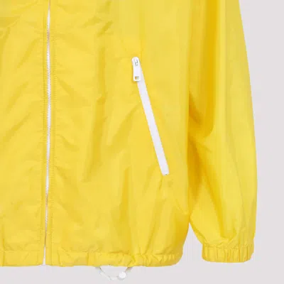 Prada Yellow Raincoat In Lightweight Re-nylon In Cedro