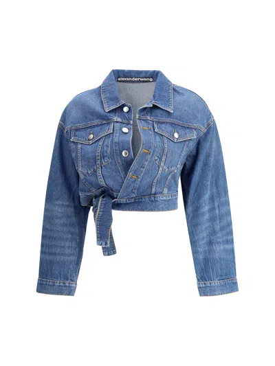 Alexander Wang Denim Jacket In Blue