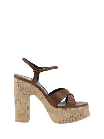 Saint Laurent Bianca Sandals In Multi