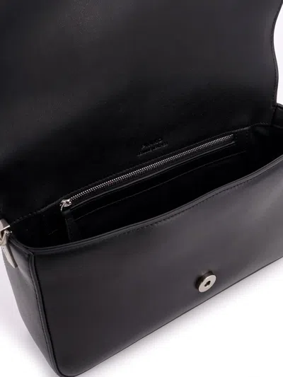 Pinko Edium Classic Love Slouchy Leather Bag In Black