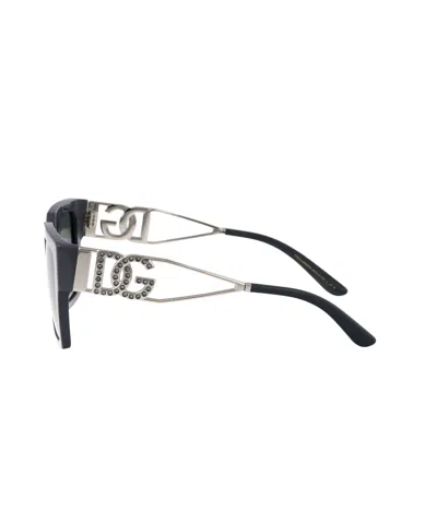 Dolce & Gabbana Embellished Square-frame Sunglasses In Black