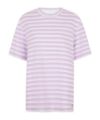 Rabanne Striped T-shirt In Purple
