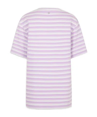 Rabanne Striped T-shirt In Purple