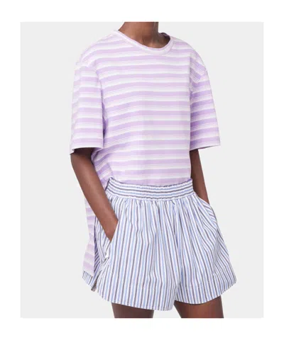 Rabanne Striped T-shirt In Purple