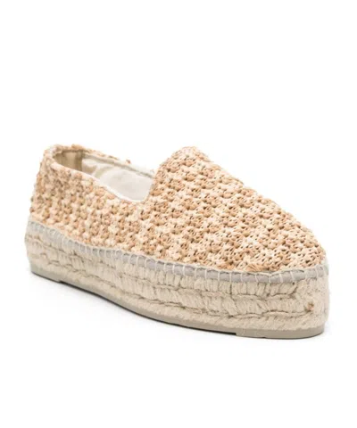 Manebi Manebí Yucatán Zig-zag Raffia Espadrilles In Nude