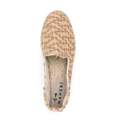 Manebi Manebí Yucatán Zig-zag Raffia Espadrilles In Nude