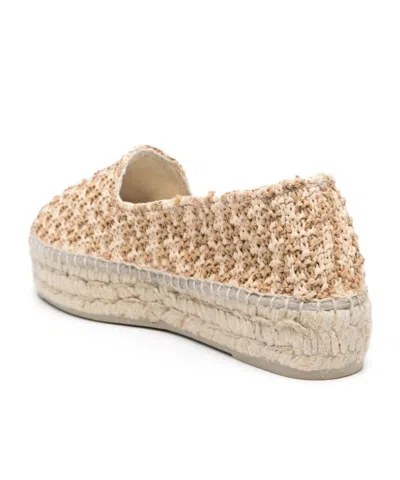 Manebi Manebí Yucatán Zig-zag Raffia Espadrilles In Nude