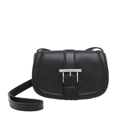 Alexander Mcqueen Mini T-bar Leather Shoulder Bag In Black