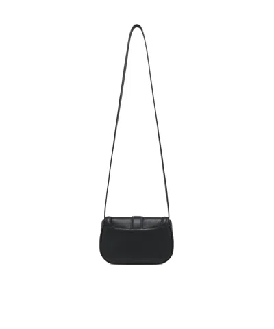 Alexander Mcqueen Mini T-bar Leather Shoulder Bag In Black
