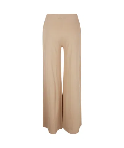 D Exterior D.exterior Viscose Long Wide Trousers In Yellow