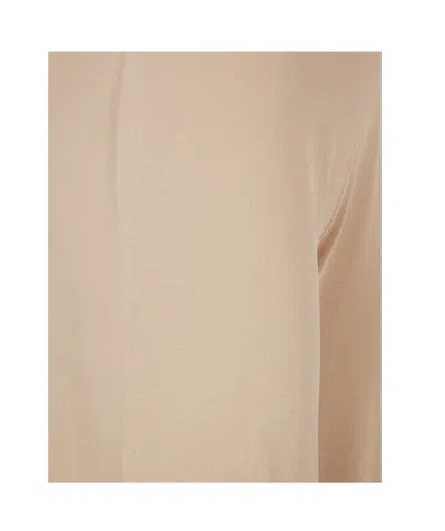 D Exterior D.exterior Viscose Long Wide Trousers In Yellow