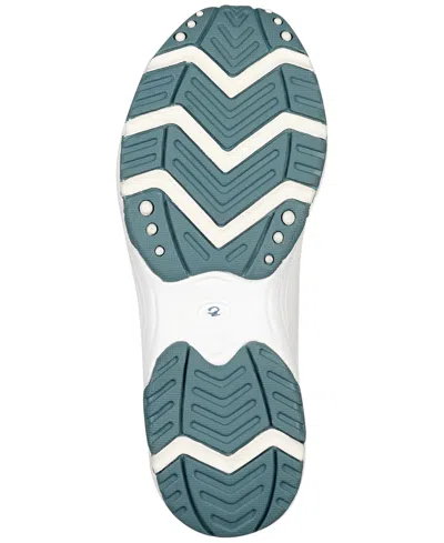 Easy Spirit Travel Time Womens Solid Leather Slip-on Sneakers In White,blue