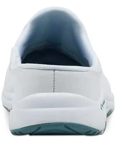 Easy Spirit Travel Time Womens Solid Leather Slip-on Sneakers In White,blue