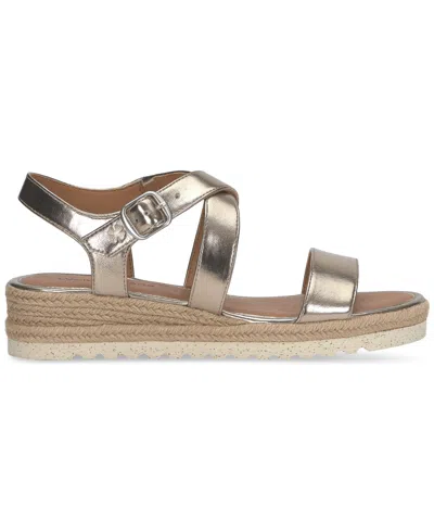 Lucky Brand Women's Trianna Strappy Espadrille Wedge Sandals In Constellation Gold