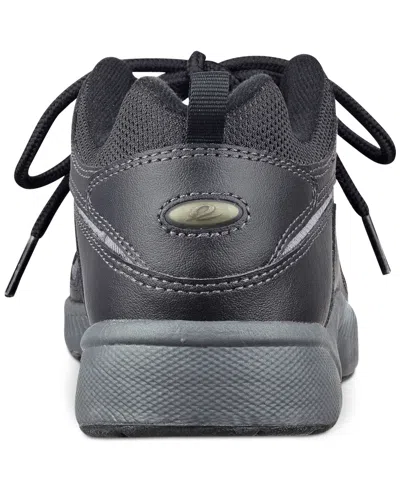 Easy Spirit Women's Romy Sneaker - Wide Width In Black/dark Grey In Black,dark Gray
