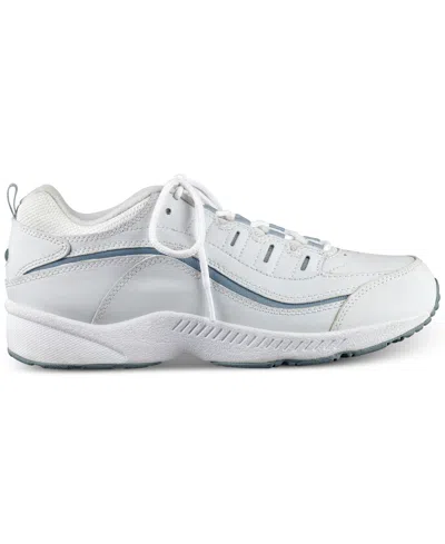 Easy Spirit Women's Romy Sneaker - Medium Width In White/light Blue In White,light Blue