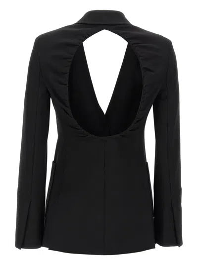 Max Mara Tailored Black Jacket With Classic Lapel In Black