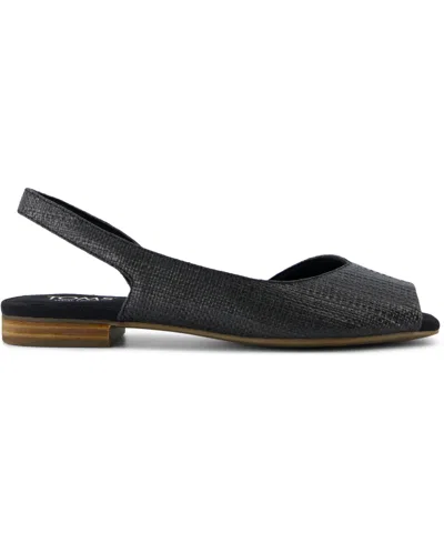 Toms Women's Briella Slingback Flat Raffia In Black Raffia