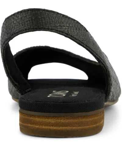 Toms Women's Briella Slingback Flat Raffia In Black Raffia