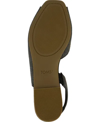 Toms Women's Briella Slingback Flat Raffia In Black Raffia