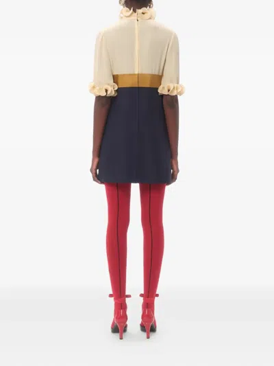 Valentino Garavani Crepe De Chine And Viscose Short Dress In Multi